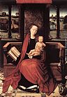 Hans Memling Canvas Paintings - Virgin and Child Enthroned